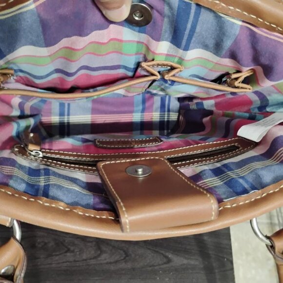 American Living Pink and Brown Woven Tote Bag - Picture 8 of 16